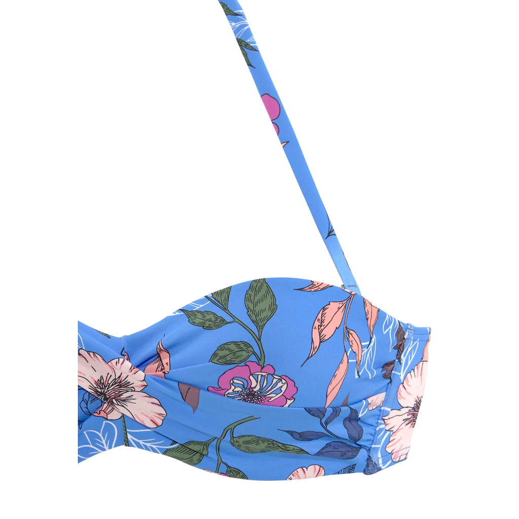 S.Oliver Bügel-Bandeau-Bikini-Top »Maya« Mit Floralem Design Und Wickel-Optik Bestellen