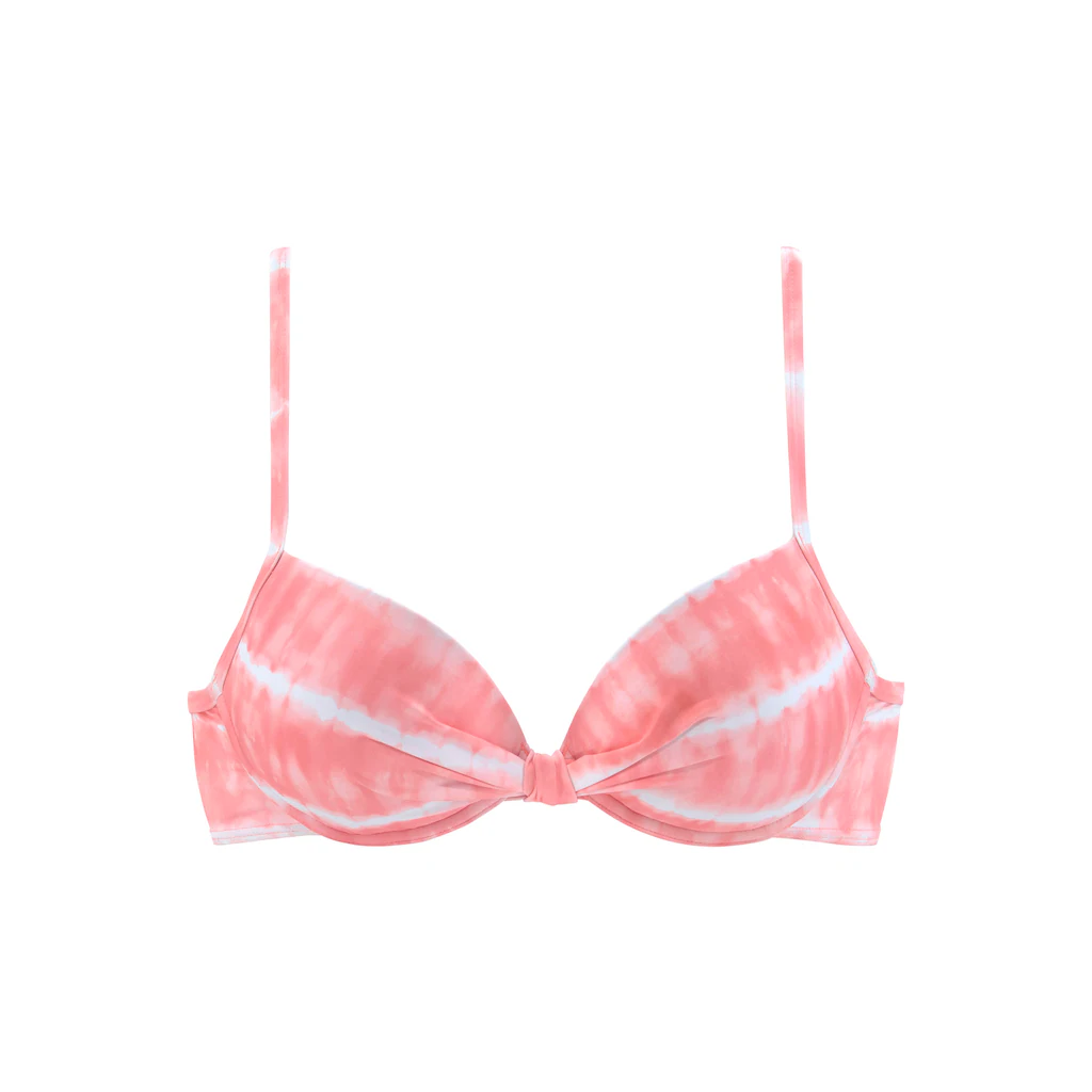 S.Oliver Bügel-Bikini-Top »Enja« Mit Wattierten Cups Und Batikdruck Kaufen