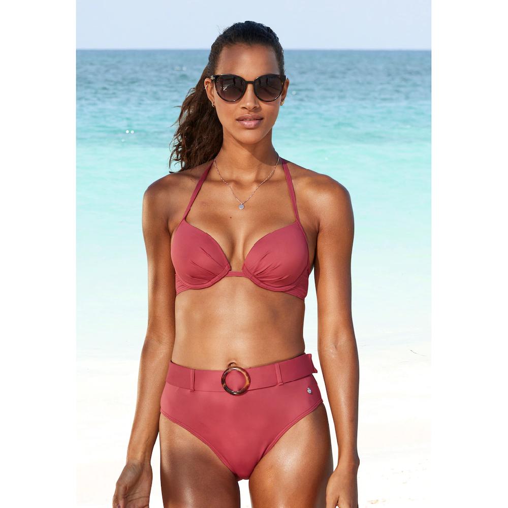 s.Oliver Highwaist-Bikini-Hose »Rome« mit abnehmbarem Gürtel bestellen