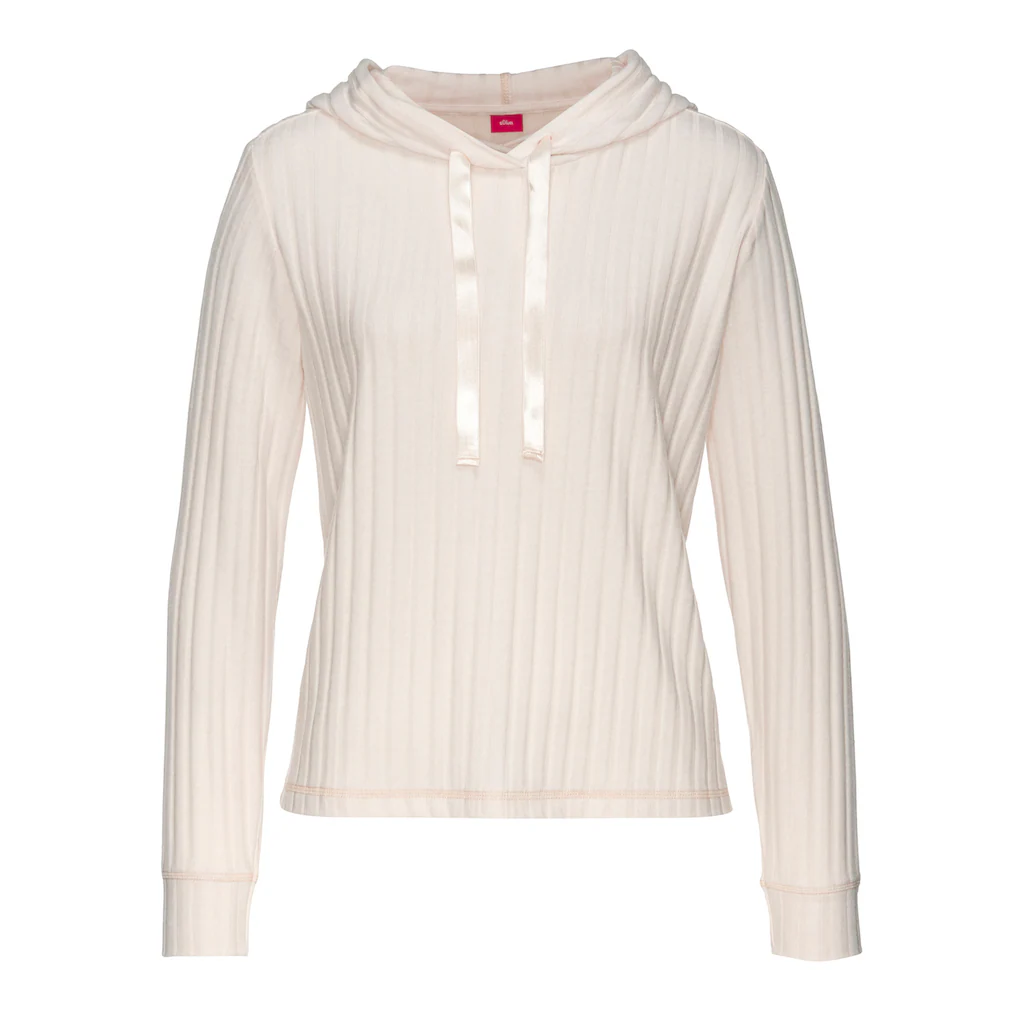 S.Oliver Langarmshirt Kapuze Mit Satinband