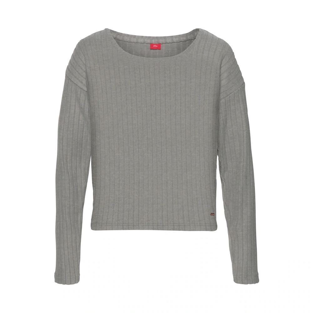 S.Oliver Longsleeve Aus Nachhaltigem Rippstrick