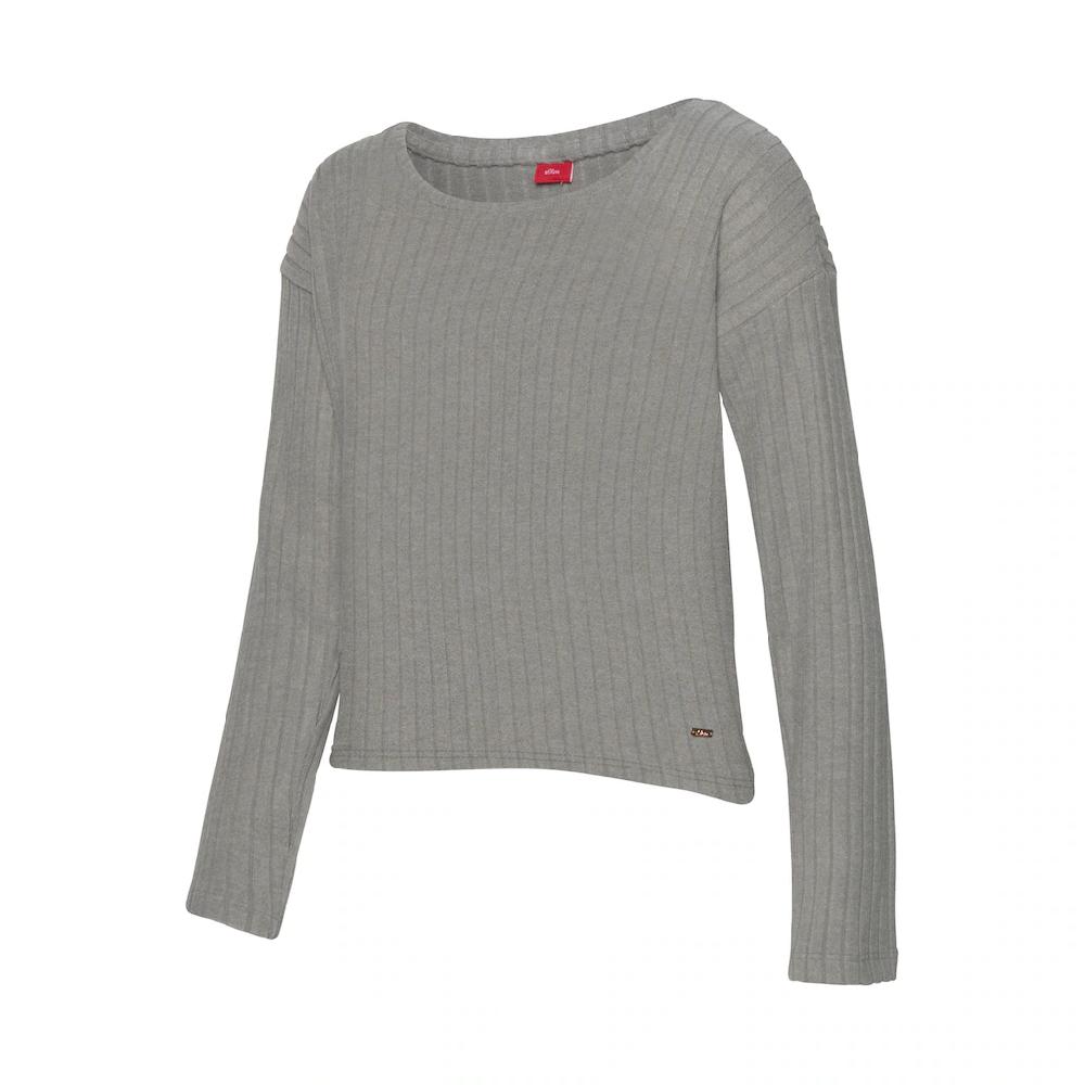 S.Oliver Longsleeve Aus Nachhaltigem Rippstrick