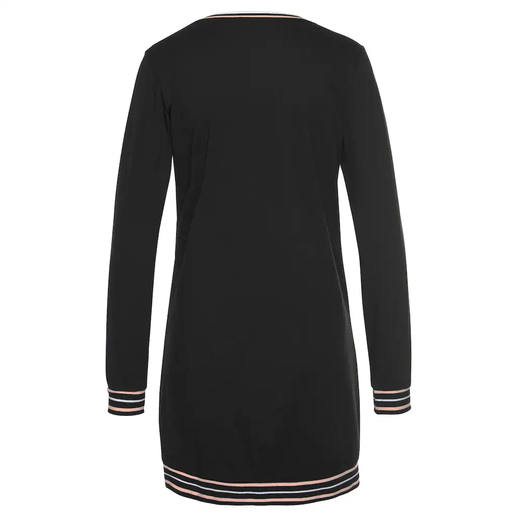 S.Oliver Nachthemd Mit Rippstrickbündchen ▷ Für