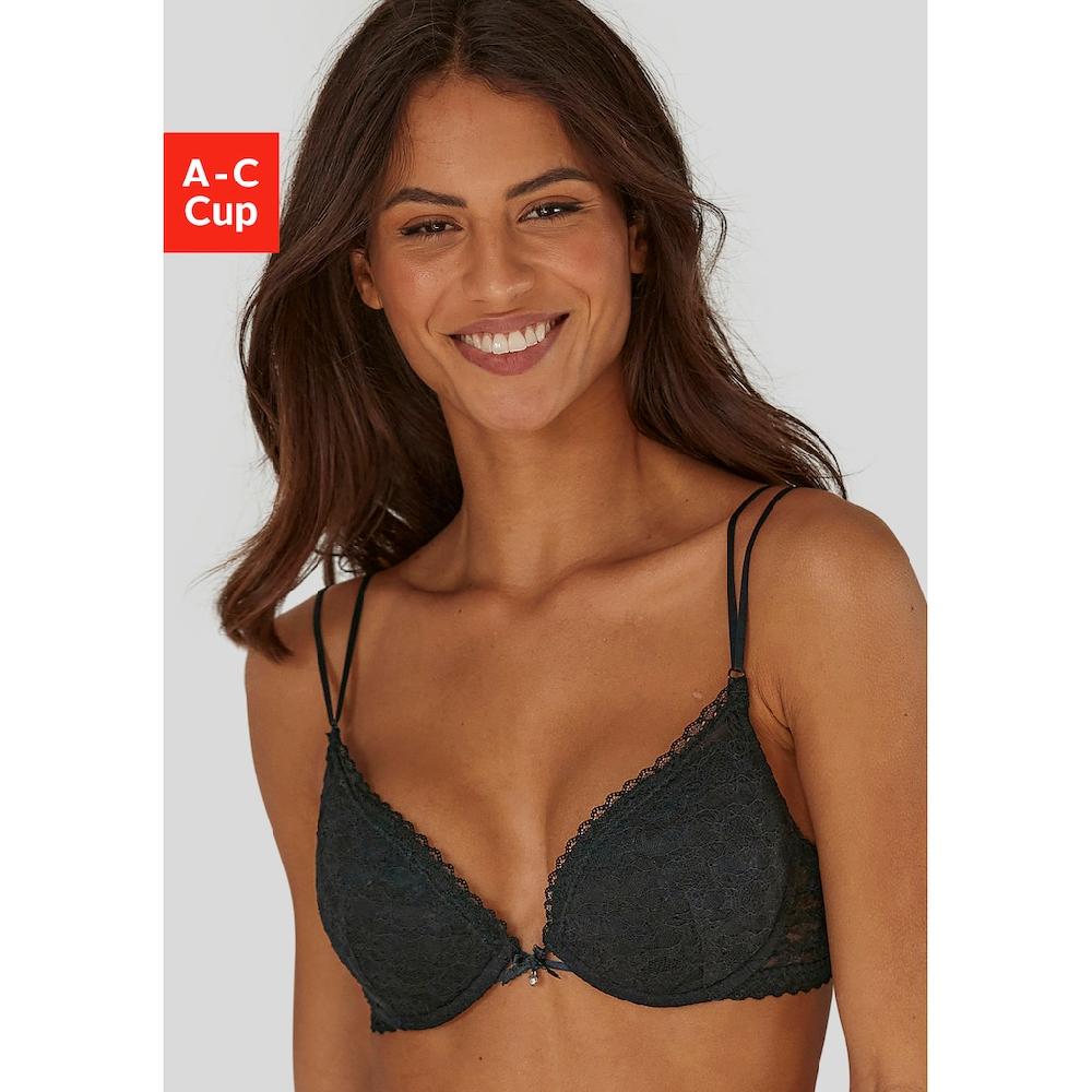 s.Oliver Push-up-BH »Clarissse« mit feiner Spitze und Trägern in Bänder-Optik kaufen