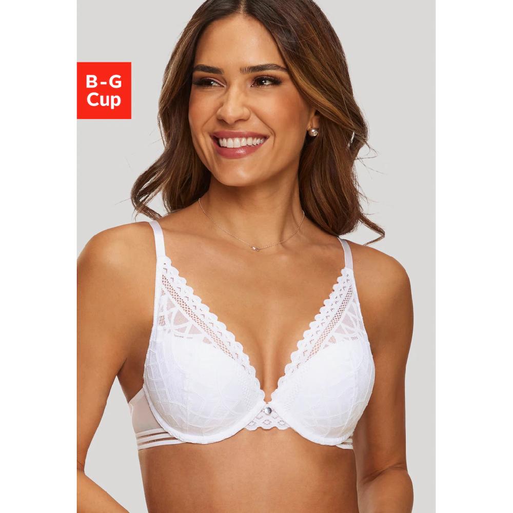 s.Oliver Push-up-BH »Milene« im edlen High-Apex Look mit graphischer Jacquardspitze sexy Dessous ▷ für