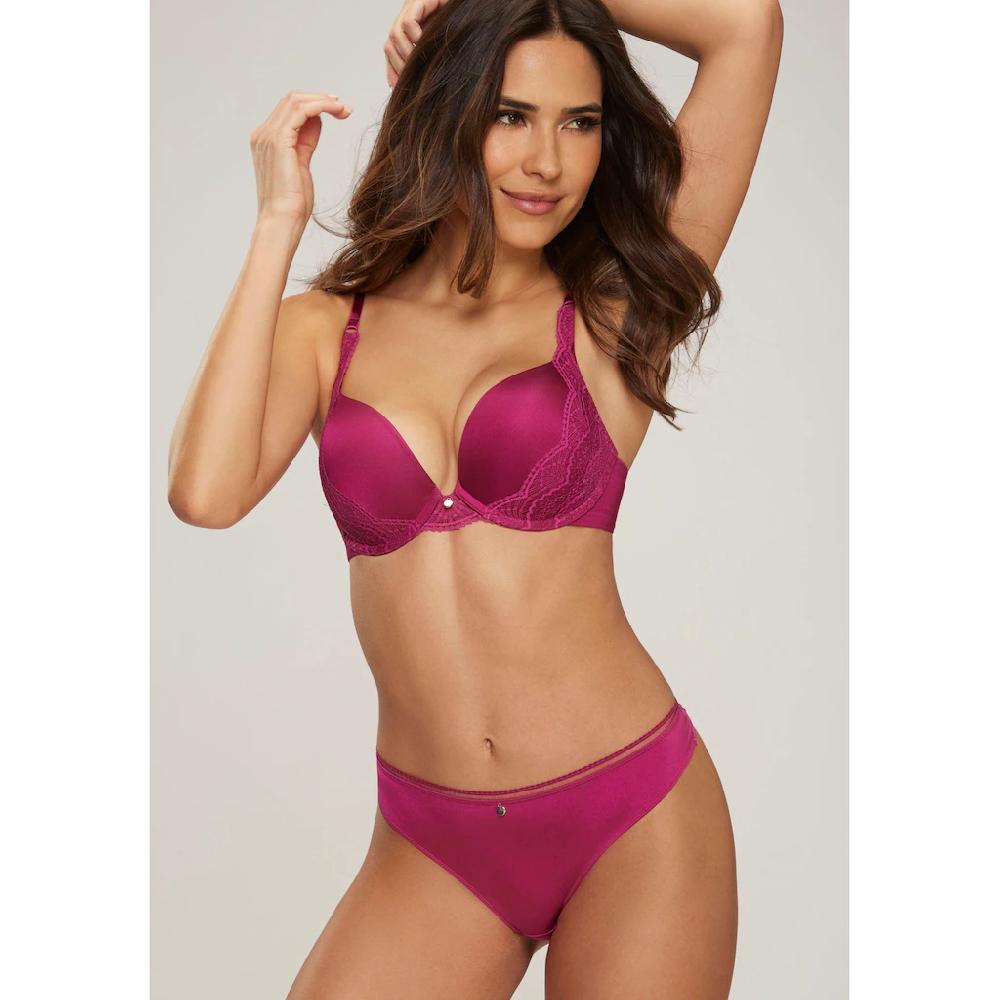 S.Oliver Push-up-BH »Pauline« Mit Feiner Spitze Seitlich Am Cup Und Modischem Accessoire Dessous ▷ Für