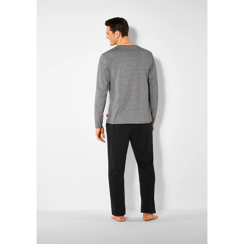 S.Oliver Pyjama (2 Tlg. 1 Stück) Schlafanzug Mit Knopfleiste