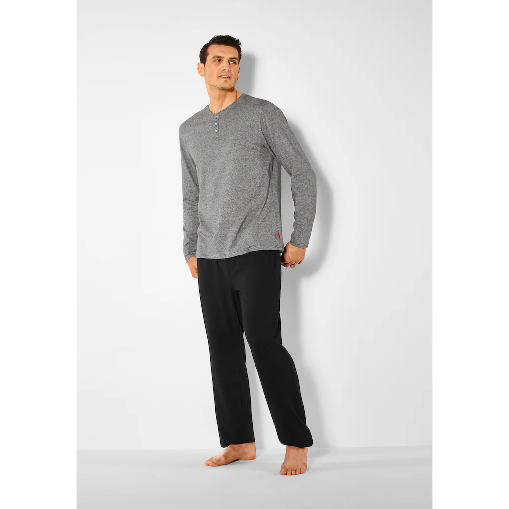 s.Oliver Pyjama (2 tlg. 1 Stück) Schlafanzug mit Knopfleiste