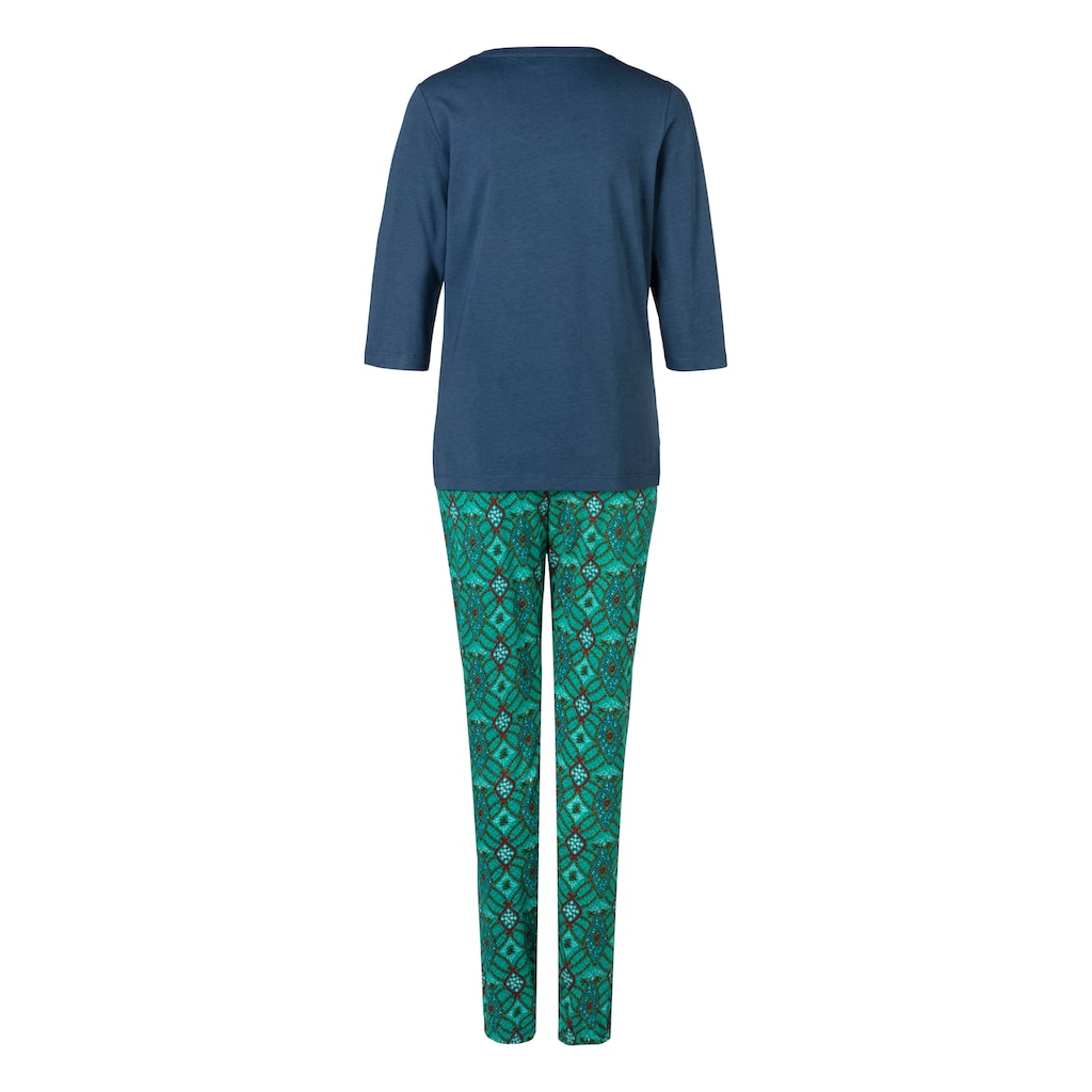 S.Oliver Pyjama (2 Tlg.) Im Ornamentdruck Mit 3/4-Ärmeln Online Kaufen