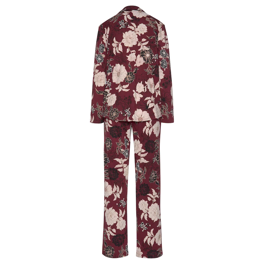 S.Oliver Pyjama (2 Tlg.) In Klassischer Form Mit Blumenmuster Bestellen