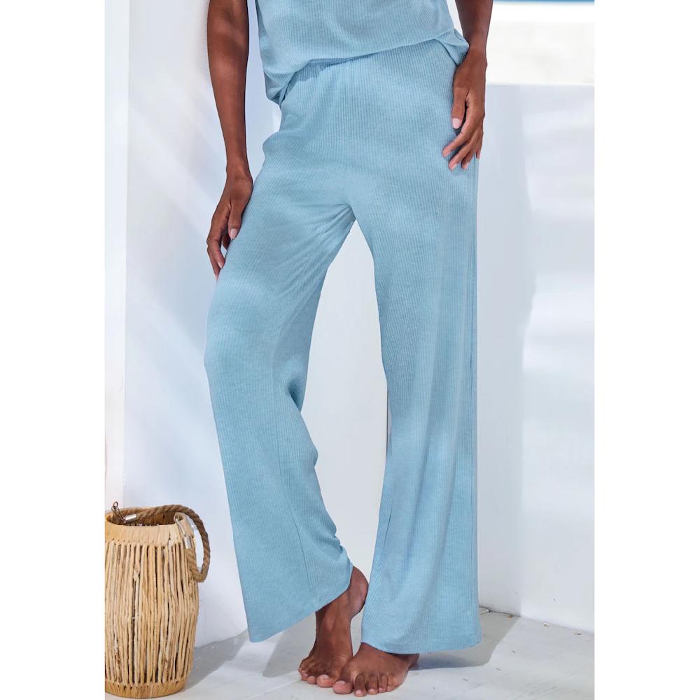 s.Oliver Pyjamahose in elastischer Rippware ▷ für