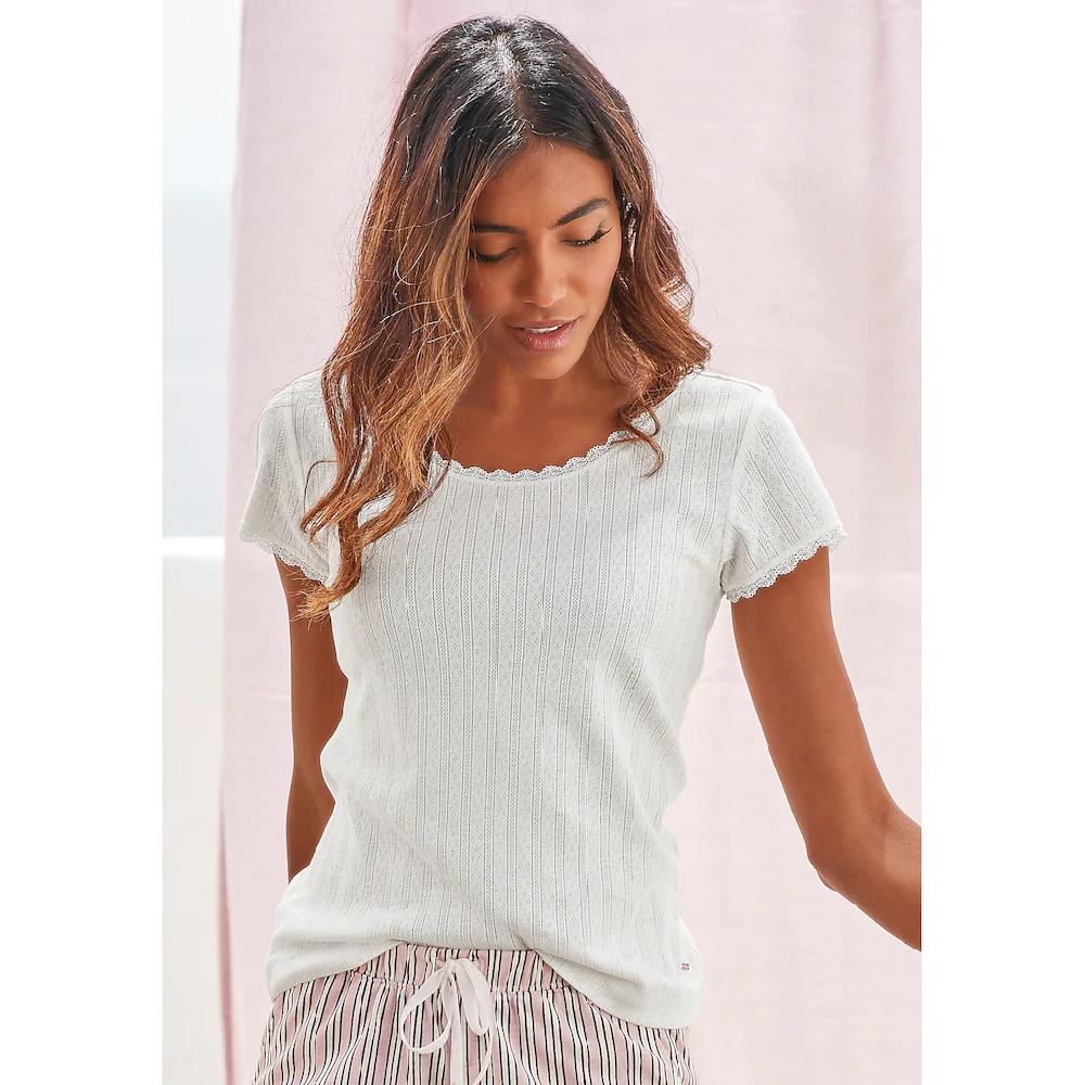 s.Oliver Pyjamaoberteil aus Ajour-Strick kaufen