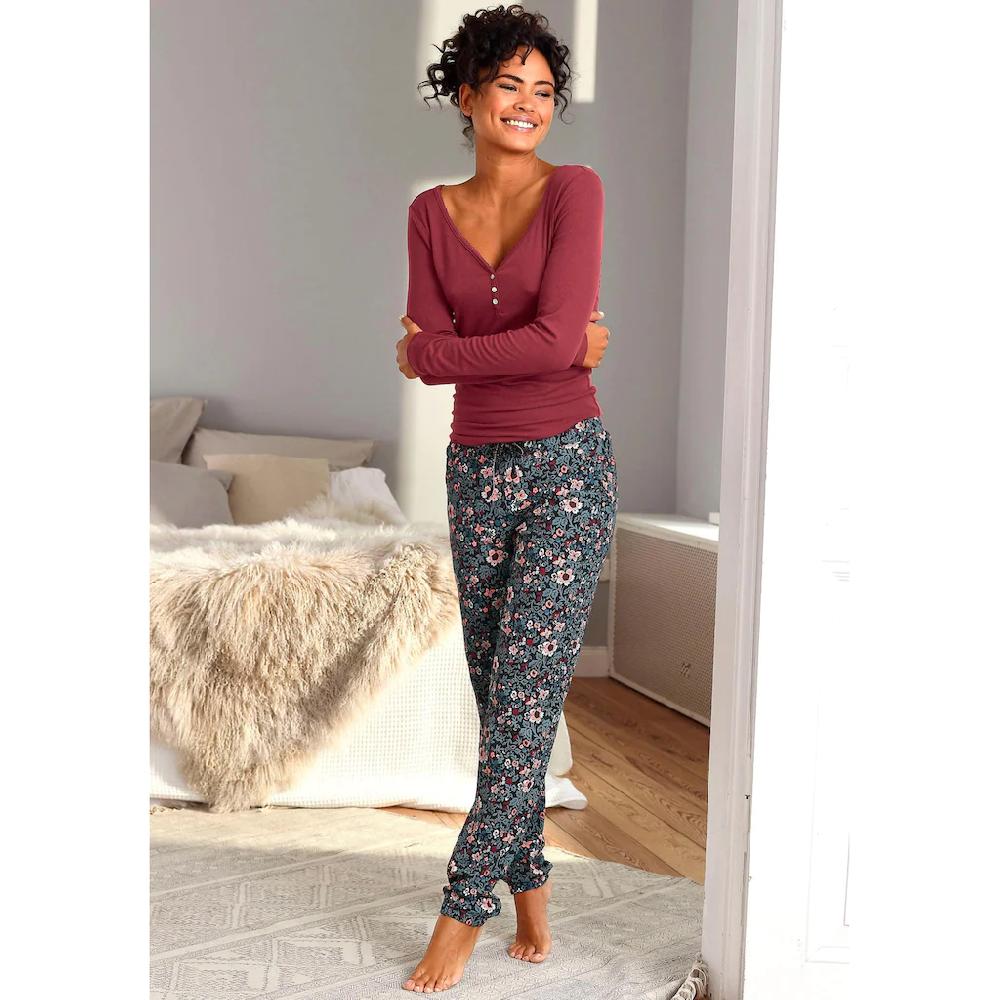 S.Oliver Pyjamaoberteil Aus Geripptem Stoff Mit Zier-Knopfleiste Online Bestellen