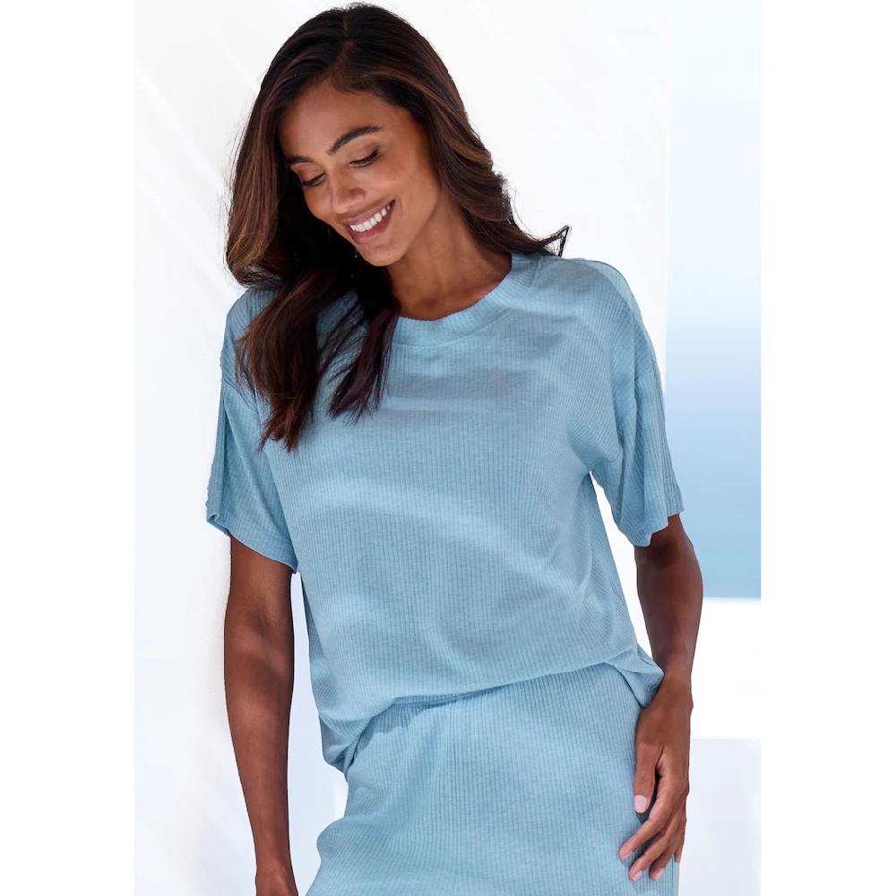 s.Oliver Pyjamaoberteil in elastischer Rippware bestellen