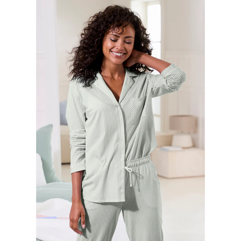 s.Oliver Pyjamaoberteil in gestreiftem Design online kaufen