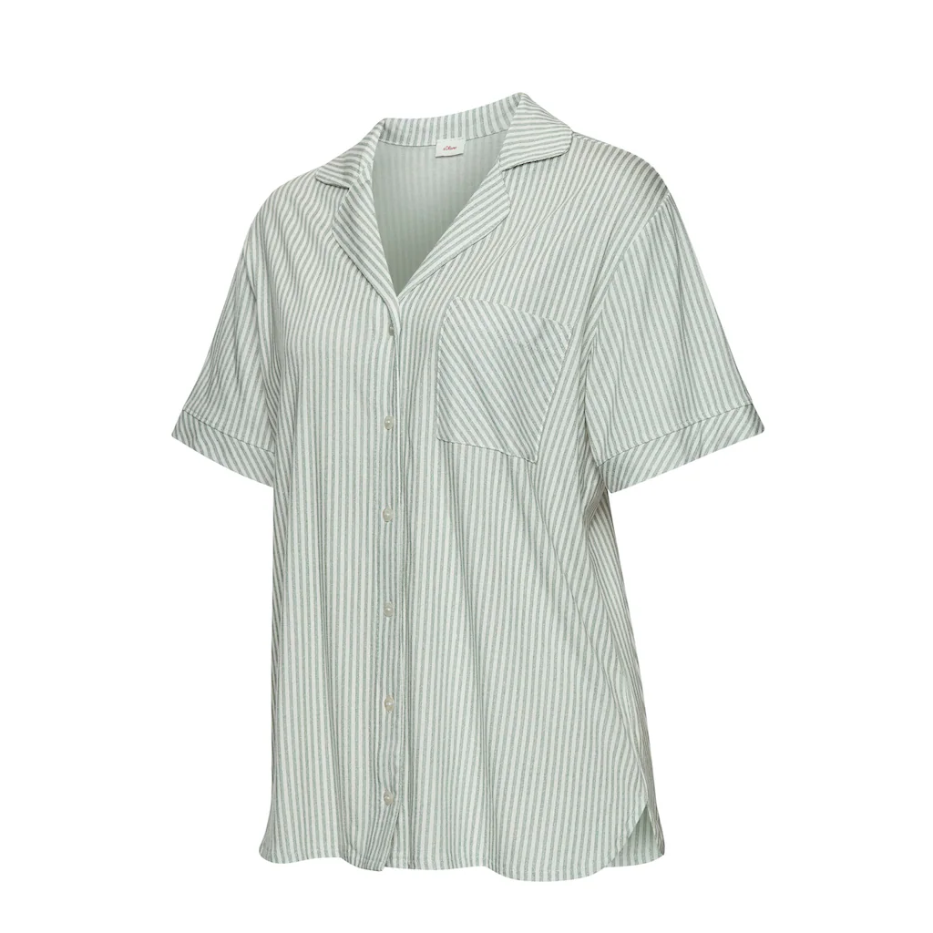 S.Oliver Pyjamaoberteil Mit Aufgesetzter Brusttasche ▷ Für