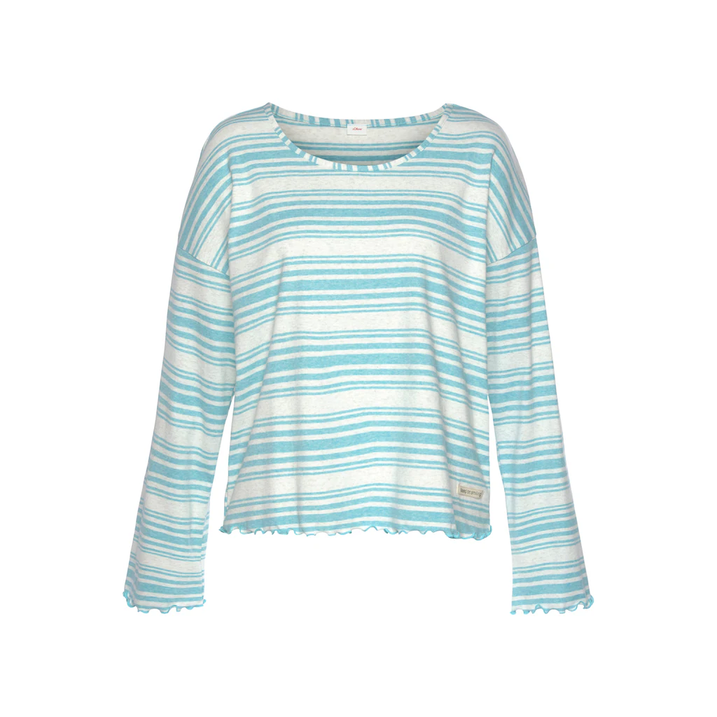 S.Oliver Pyjamaoberteil Mit Babylock-Details Bestellen