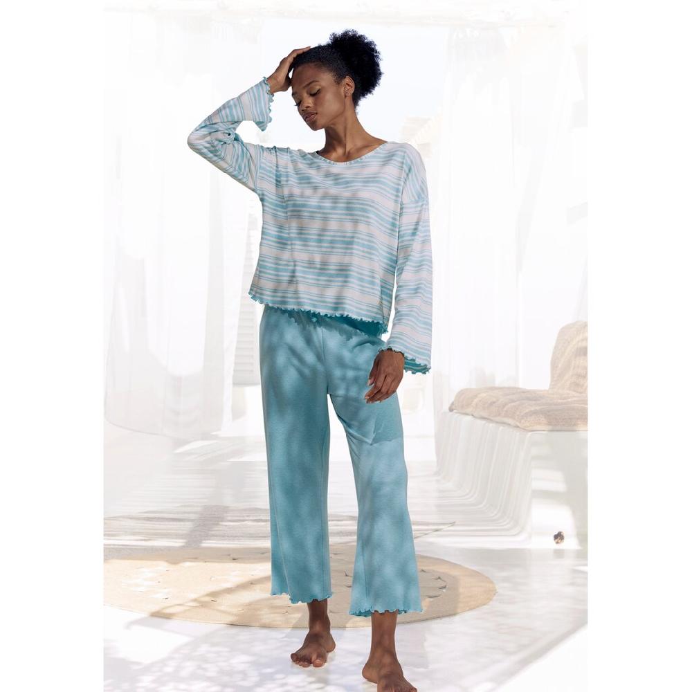 S.Oliver Pyjamaoberteil Mit Babylock-Details Bestellen