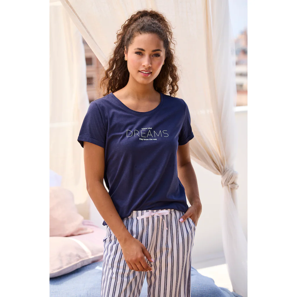 s.Oliver Pyjamaoberteil mit Frontdruck kaufen