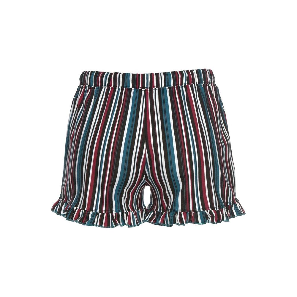 S.Oliver Schlafshorts Im Allover-Muster Mit Kräuselsäumen