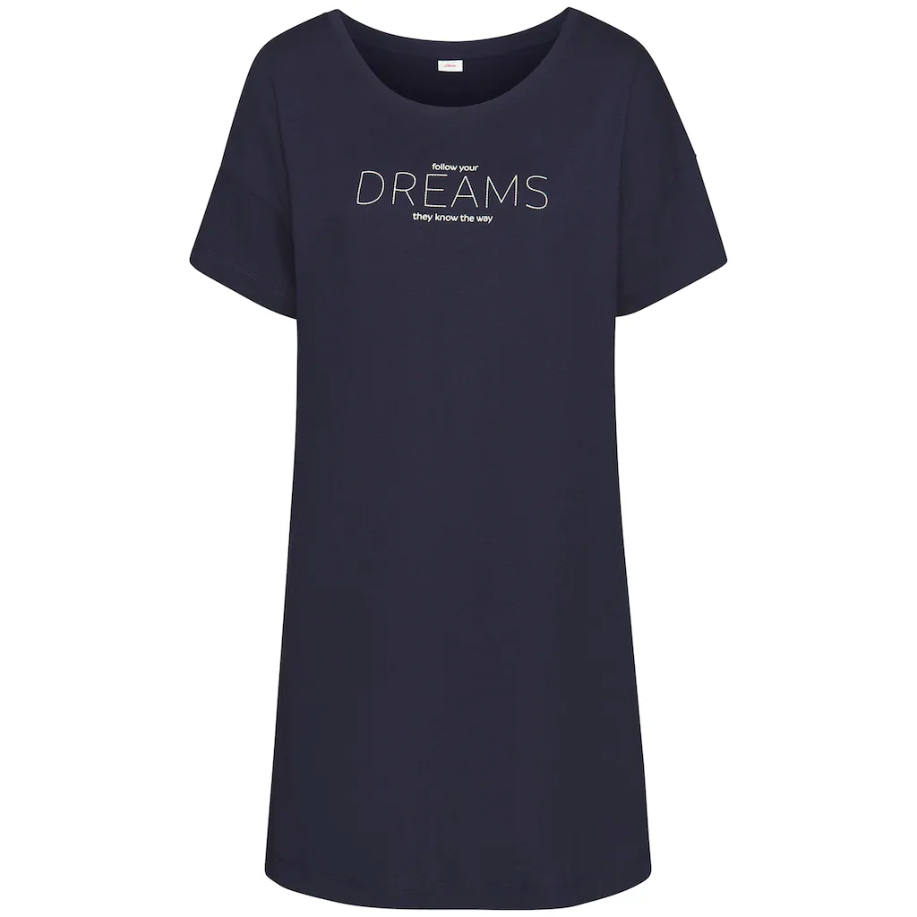 S.Oliver Sleepshirt Mit Frontdruck ▷ Für