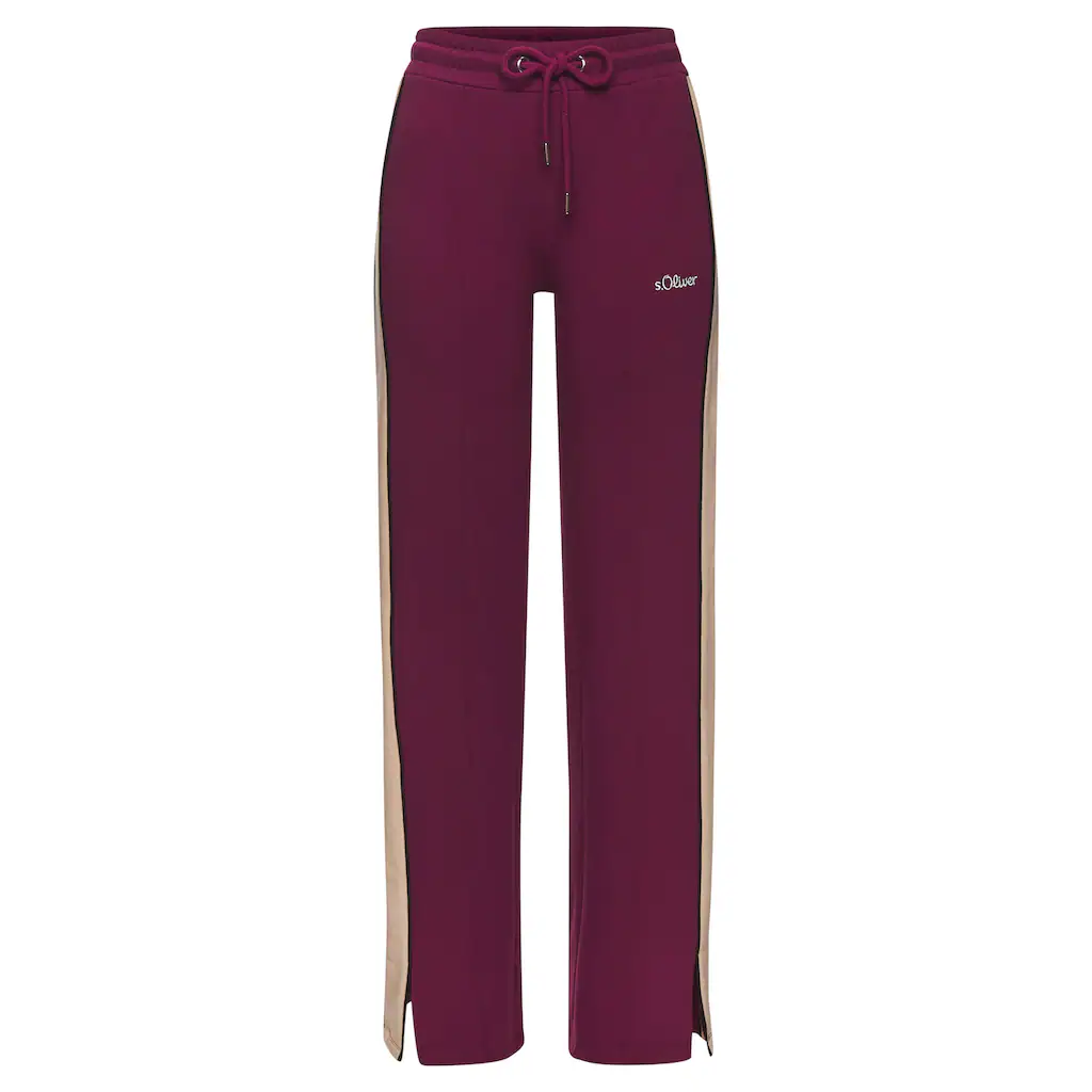 S.Oliver Sweathose Loumngehose Mit Kontraststreifen Und Pipings Loungewear