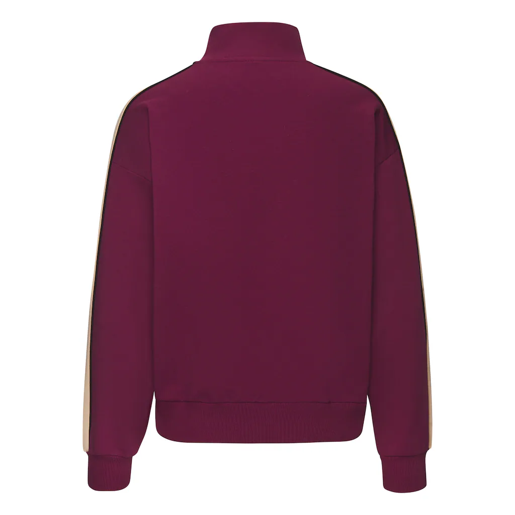 S.Oliver Sweatjacke Mit Reißverschluss Und Kontrast Einsätzen Loungewear