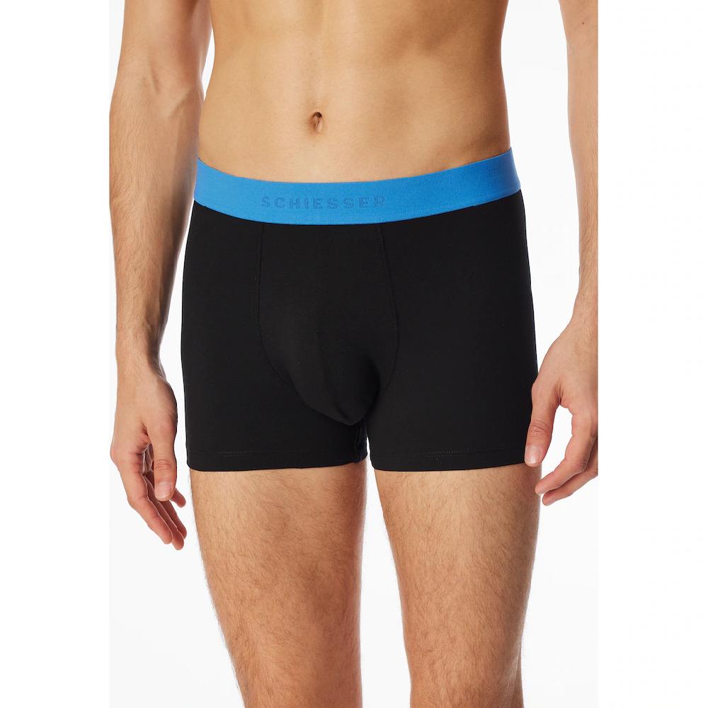 Schiesser Boxershorts »"95/5"« (5er Pack) Farblich Abgesetzter Sportlicher Logo-Webgummibund ▷ Für