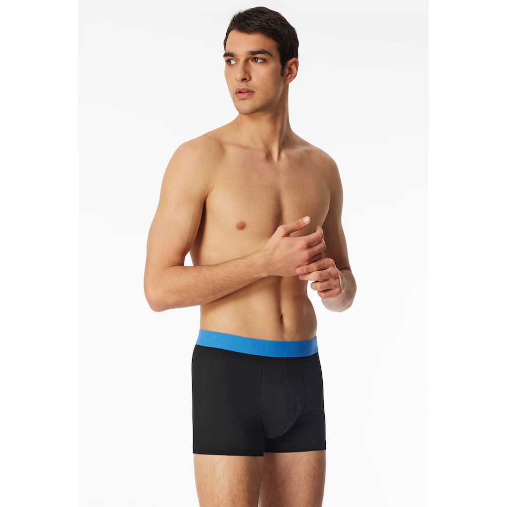 Schiesser Boxershorts »"95/5"« (5er Pack) Farblich Abgesetzter Sportlicher Logo-Webgummibund ▷ Für