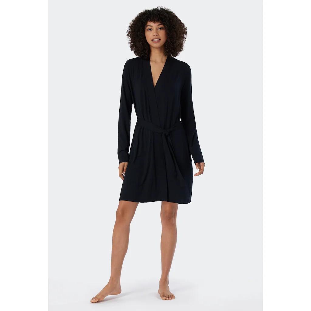Schiesser Morgenmantel »"Essentials"« In Kimono-Schnittform Mit Dezentem Glanz Online Kaufen