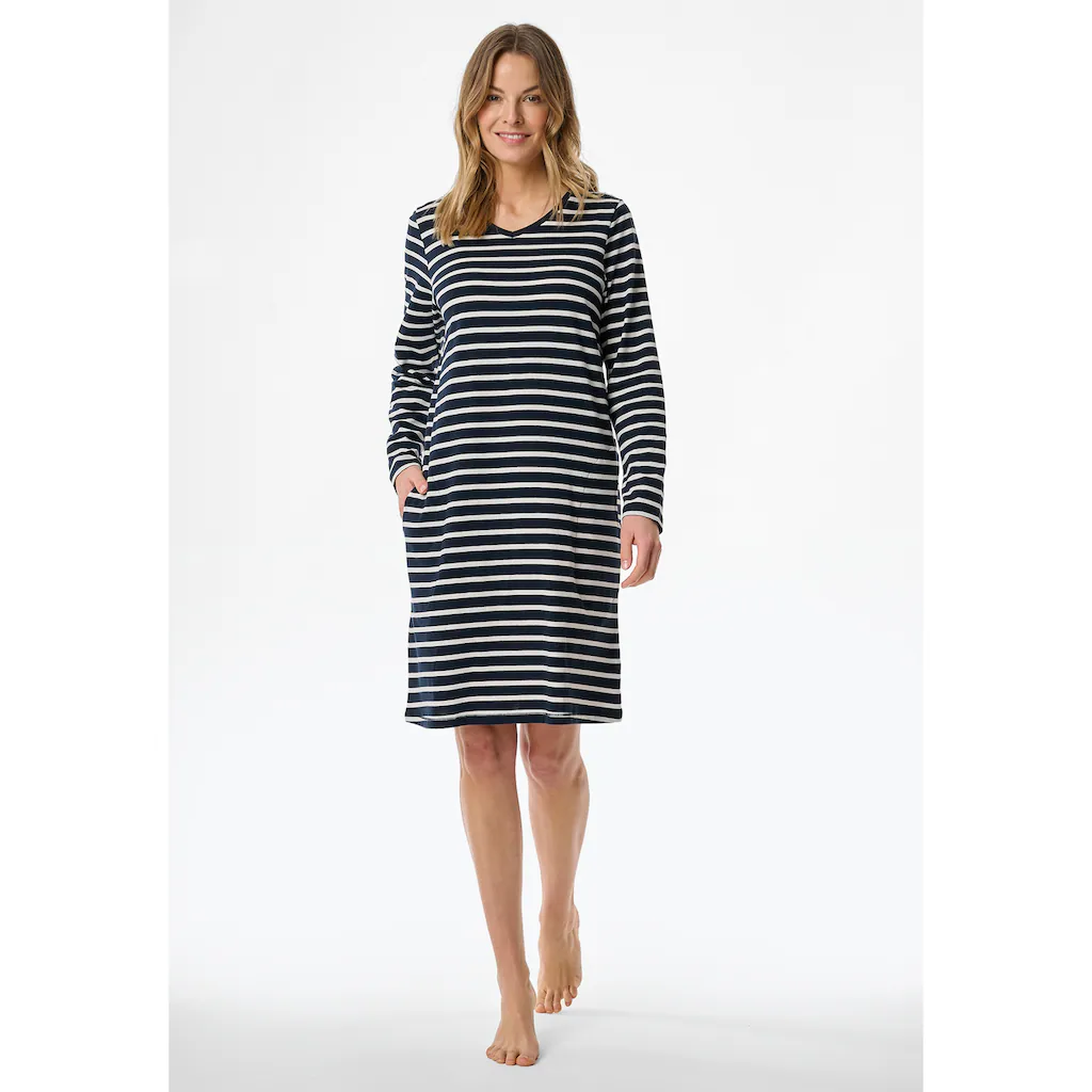Schiesser Nachthemd »"Casual Essentials"« Mit Leichtem V-Ausschnitt Online Bestellen