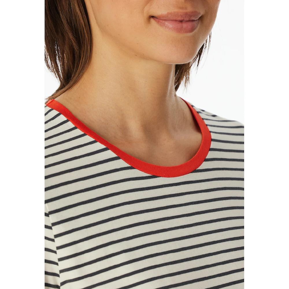 Schiesser Pyjama »"Casual Essentials"« (2 Tlg.) Mit Eingefasster Runder Halsausschnitt Online Kaufen