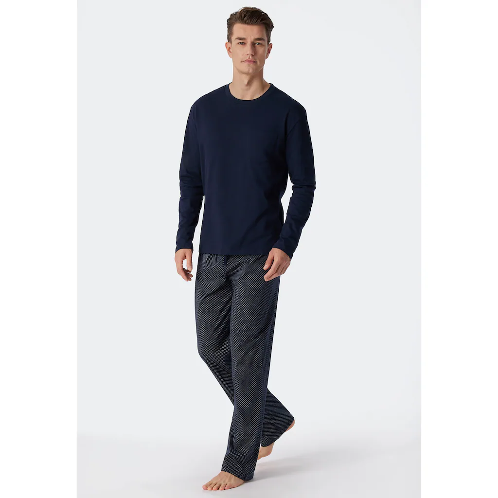 Schiesser Pyjama »"Ebony"« (2 tlg.) mit rundem Halsausschnitt online bestellen