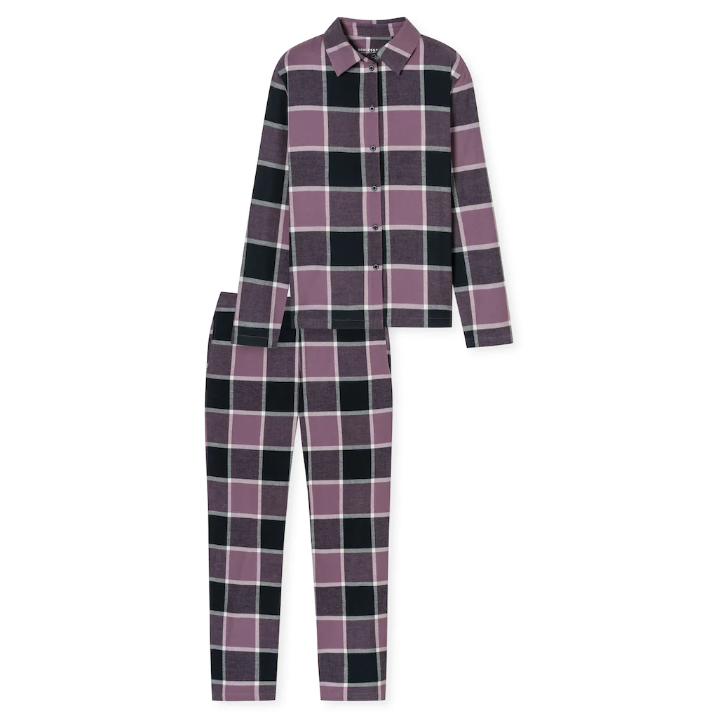 Schiesser Pyjama »"Selected Premium Warming"« (2 Tlg.) Mit Klassischem Karomuster Online Kaufen