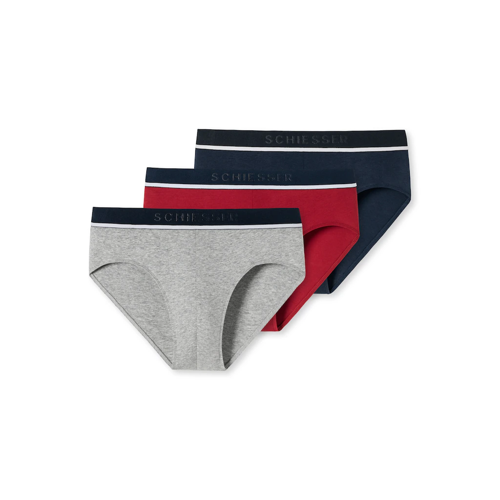 Schiesser Rioslip »"95/5"« (3er-Pack) sportlicher Logo-Webgummibund mit schmalen weißem Ansatz kaufen