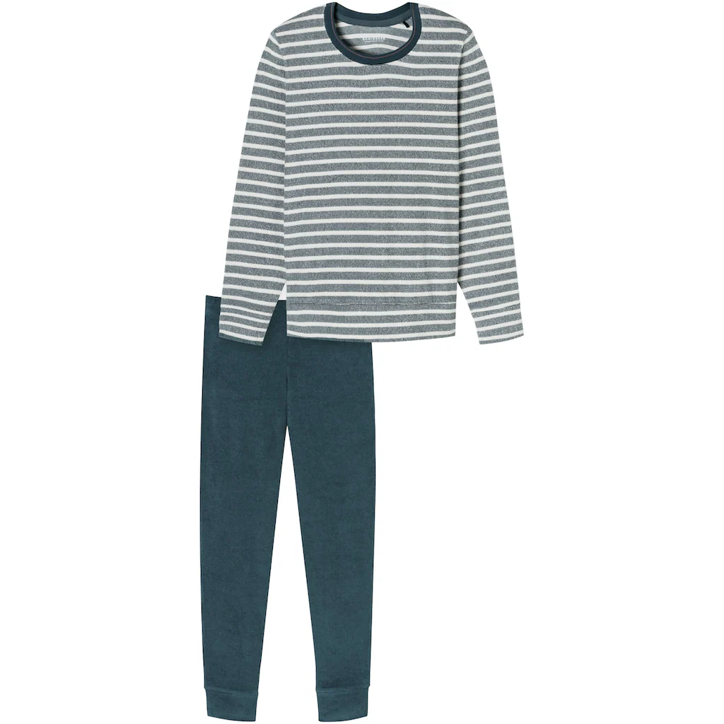 Schiesser Schlafanzug »"Casual Essentials"« (2 Tlg.) Mit Kontrastbesatz Am Ausschnitt Bestellen