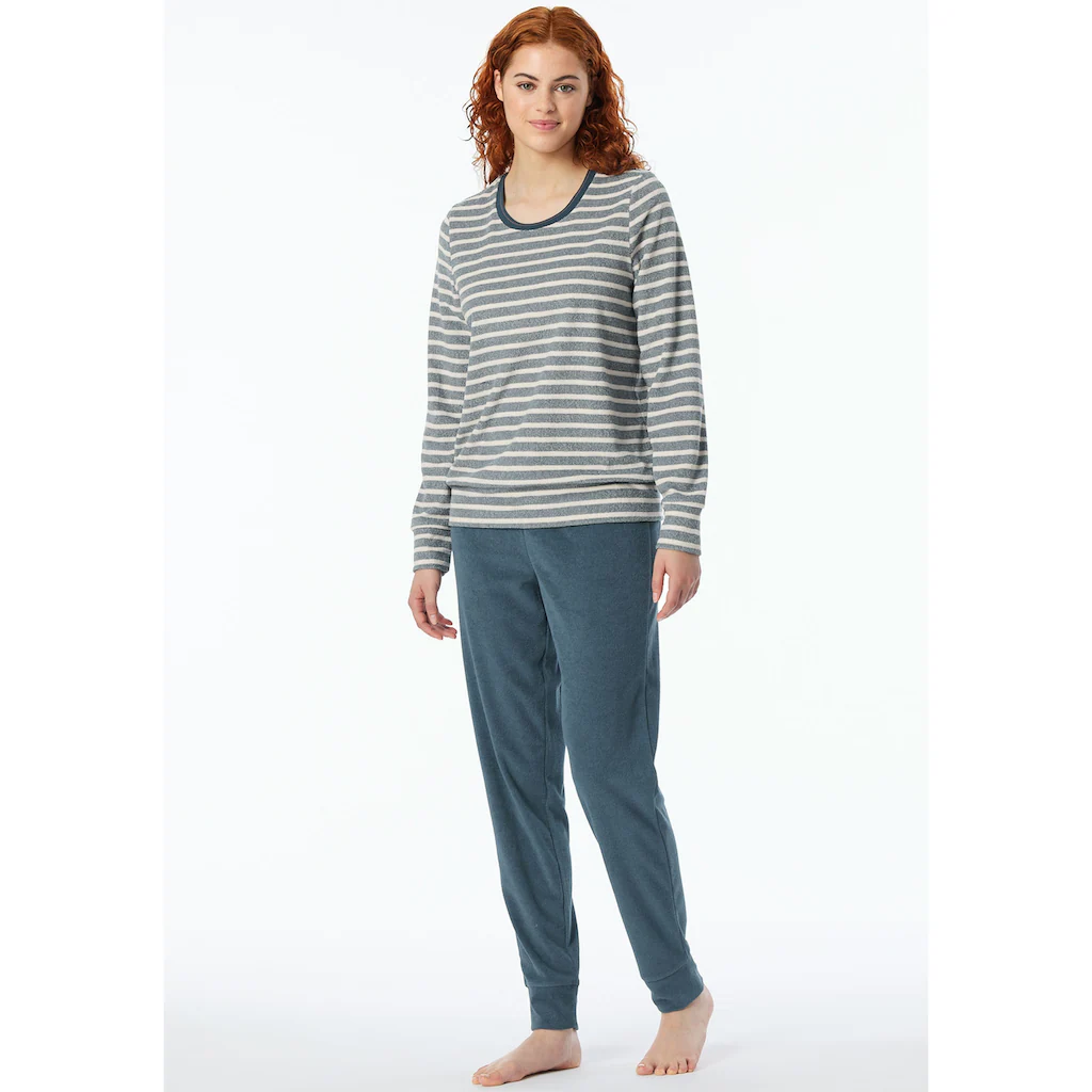 Schiesser Schlafanzug »"Casual Essentials"« (2 tlg.) mit Kontrastbesatz am Ausschnitt bestellen
