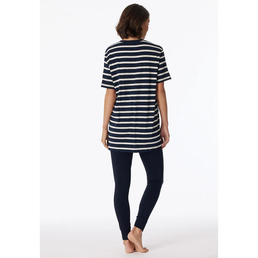 Schiesser Schlafanzug »"Casual Essentials"« (2 Tlg.) Mit Längerem Schnitt Und Modischen Streifen Online Kaufen