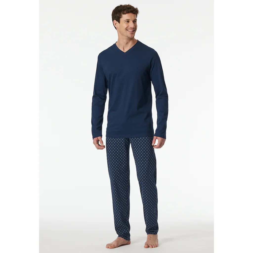Schiesser Schlafanzug »"Casual Essentials"« (2 tlg.) mit V-Ausschnitt bestellen