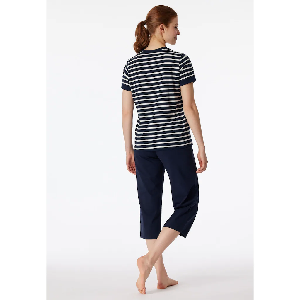 Schiesser Schlafanzug »"Casual Essentials"« Mit Modisch Umgeschlagenen Ärmeln Online Bestellen