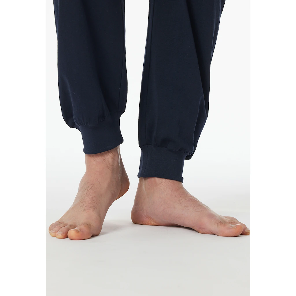 Schiesser Schlafanzug »Comfort Essentials« Mit Gestreiftem Oberteil Kaufen