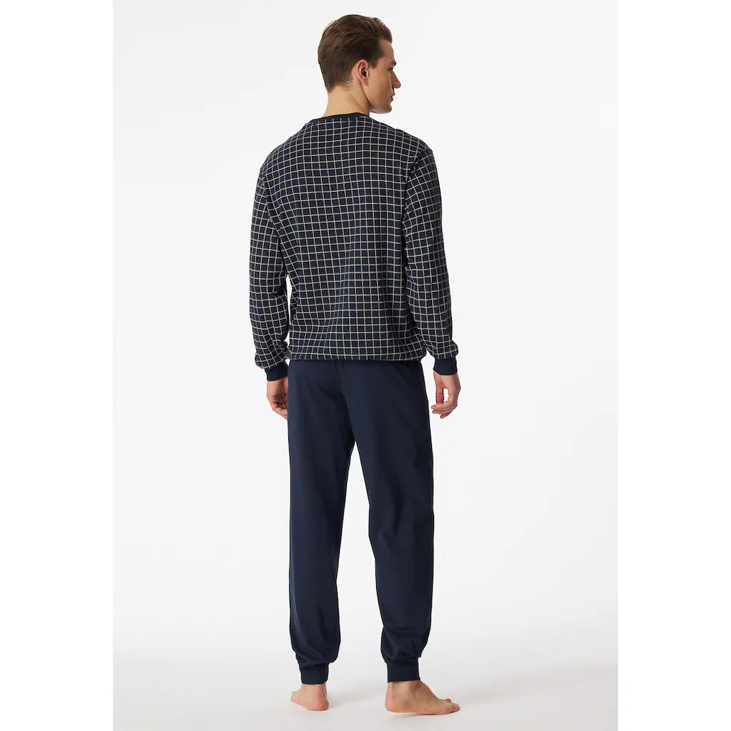Schiesser Schlafanzug »"Dark Sapphire"« (2 Tlg.) Mit Klassischem Karo-Muster Online Kaufen