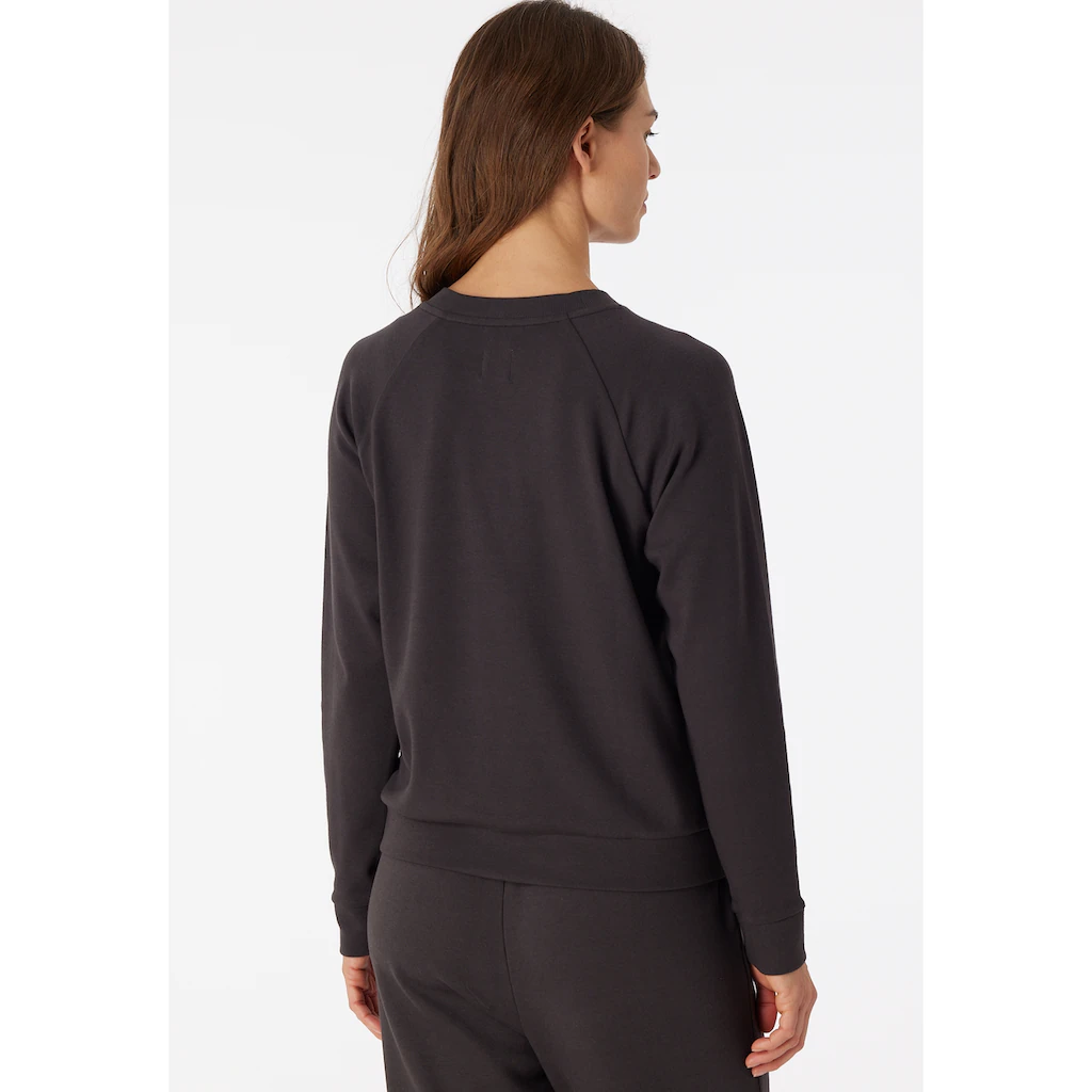 Schiesser Sweatshirt »"Mix+Relax"« (-) Mit Geripptem Halsausschnitt Mit V-förmigem Einsatz Vorne
