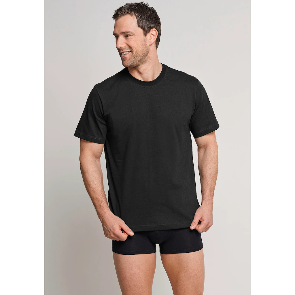 Schiesser T-Shirt »"Essentials"« (2er-Pack) Mit Rundhalsausschnitt