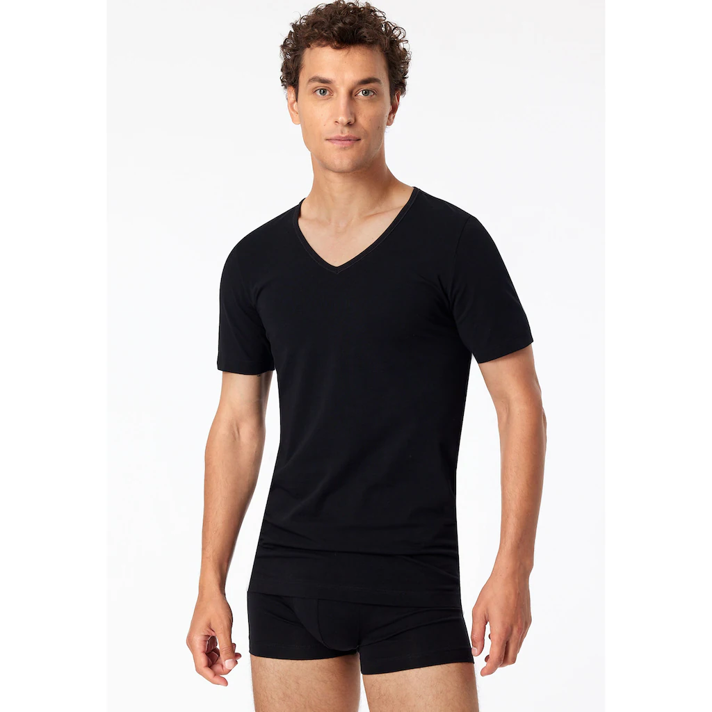 Schiesser V-Shirt »"95/5"« (2er-Pack) Mit Tiefem V-Ausschnitt
