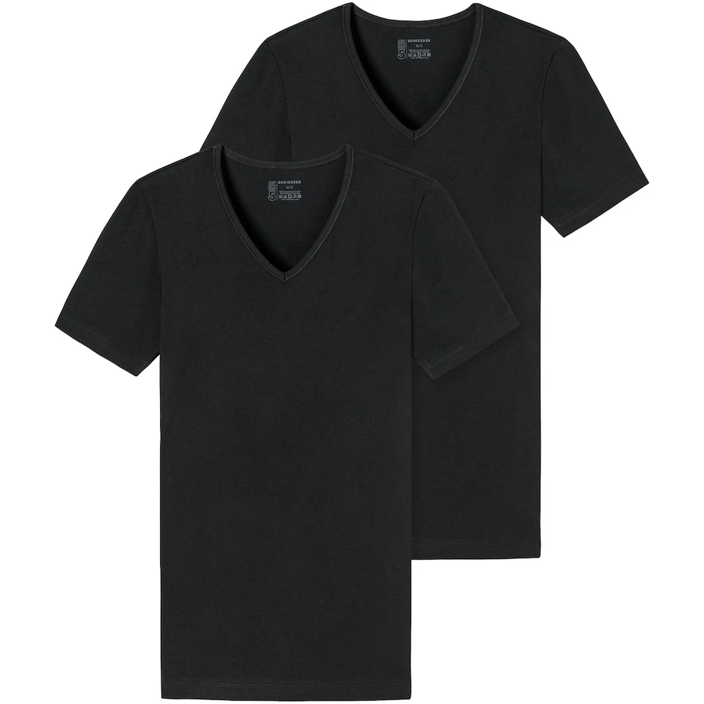 Schiesser V-Shirt »"95/5"« (2er-Pack) mit tiefem V-Ausschnitt