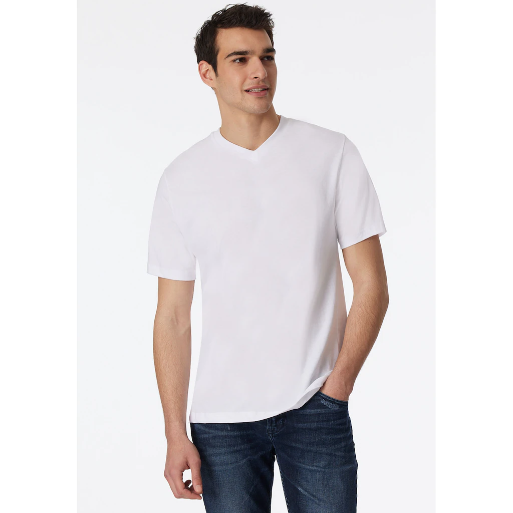 Schiesser V-Shirt »"Essentials"« (2er-Pack) Mit V-Ausschnitt