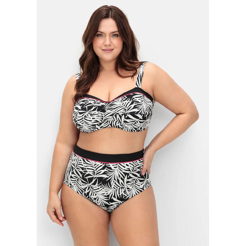 Sheego Badehose »Große Größen« Mit Blätterprint Und Shaping-Effekt