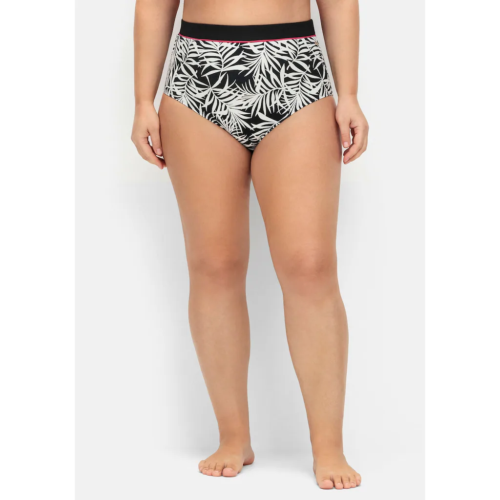 Sheego Badehose »Große Größen« mit Blätterprint und Shaping-Effekt