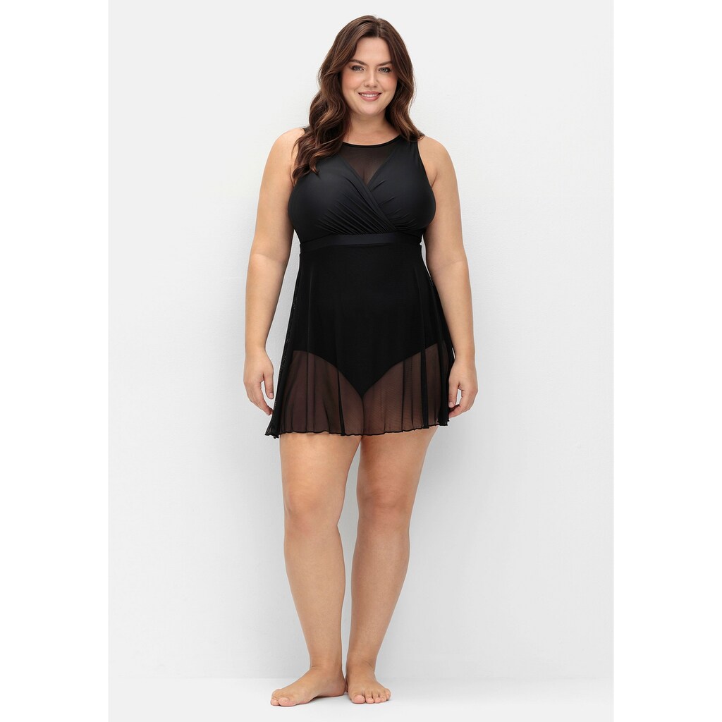 Sheego Badekleid »Große Größen« Mit Mesh-Rock Und Intergrierter Hose